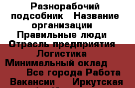 Разнорабочий-подсобник › Название организации ­ Правильные люди › Отрасль предприятия ­ Логистика › Минимальный оклад ­ 30 000 - Все города Работа » Вакансии   . Иркутская обл.,Иркутск г.